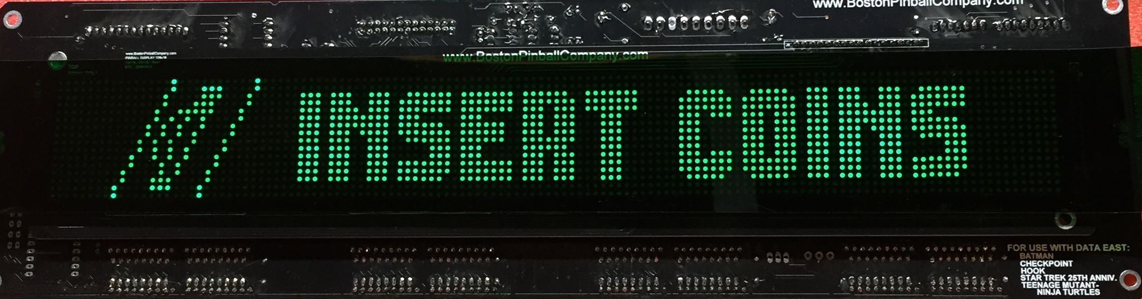 Replacement DIsplays for Data East Pinball Machines 128x16 DMD